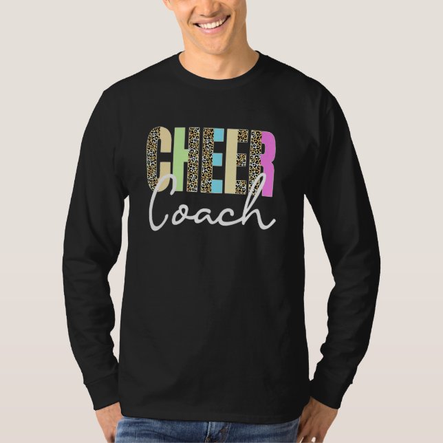 Camiseta Cheer Coach Leopard Cheerleading Cute Cheer Coach (Anverso)