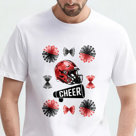Camiseta Cheer Coquette Bow Fútbol Americano Otoño