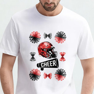 Camiseta Cheer Coquette Bow Fútbol Americano Otoño