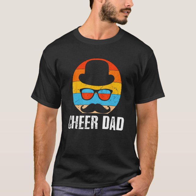 Camiseta Cheer Dad Fathers Day Cheerleading Parents Cheerle (Anverso)