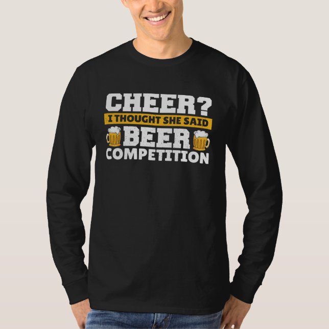 Camiseta Cheer Dad I Thought She Said Beer Competition  1 (Anverso)