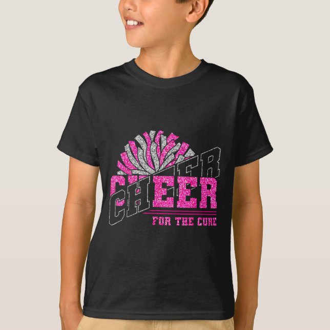Camiseta Cheer For The Breast Cancer Awareness Cheer Mom Ma (Anverso)