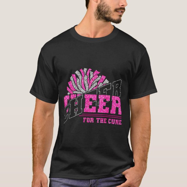 Camiseta Cheer For The Breast Cancer Awareness Cheer Mom Ma (Anverso)