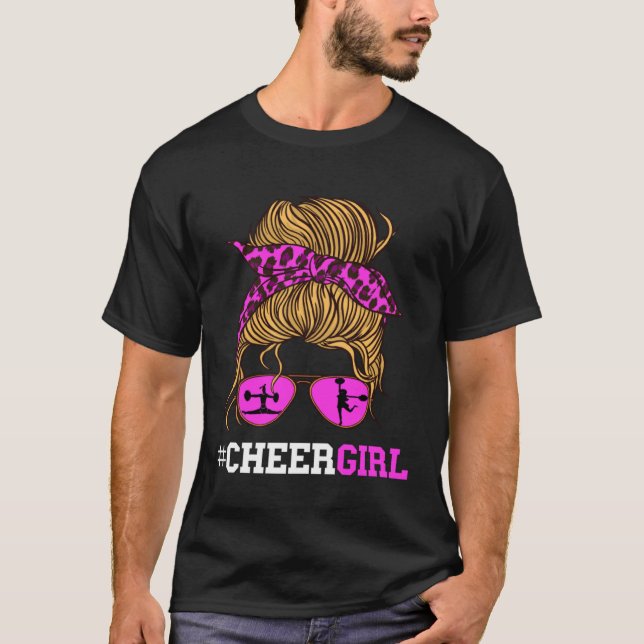 Camiseta Cheer Girl Cheerleader Scarf Cheerleading Sunglass (Anverso)