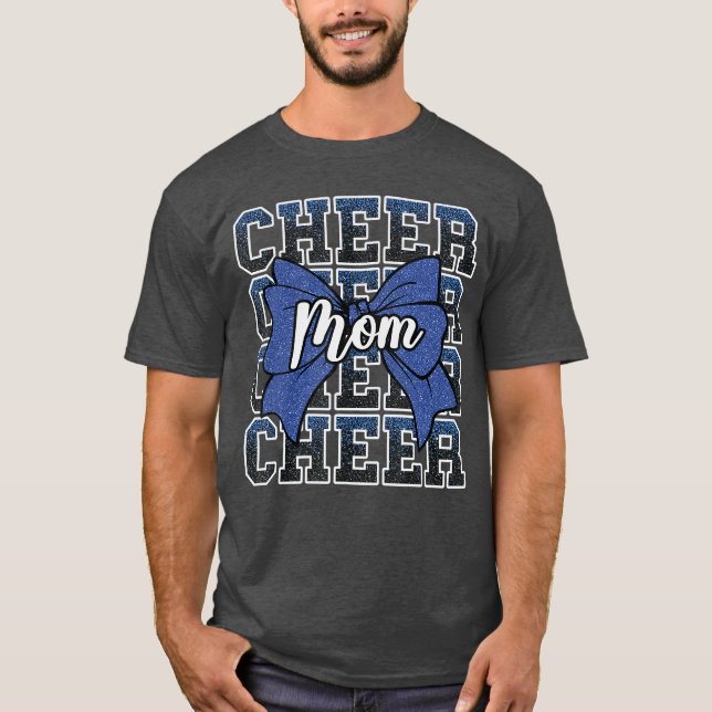 Camiseta Cheer Mom Mama Bow Sport Cheerleader Cheerleading  (Anverso)