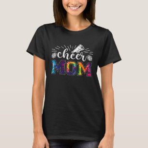 Camiseta Cheer Mom Tie Dye Print Orgullosa Hermosa Mamá Mot