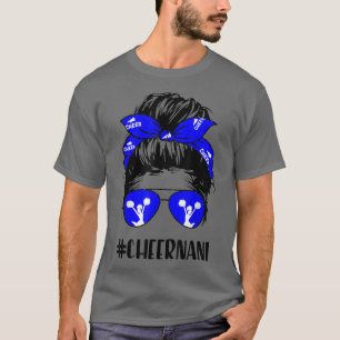 Camiseta Cheer Nani Life Messy Bun Hair Cheerleader Mothers