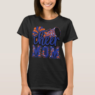 Camiseta Cheer Poms & Megapho, Naranja Azul y leopardo de l