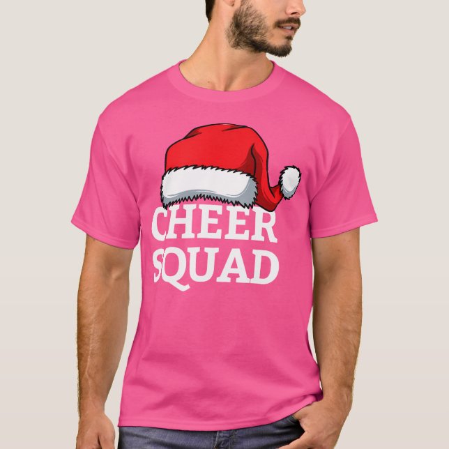 Camiseta Cheer Squad Christmas Santa Cheerleading Matching  (Anverso)