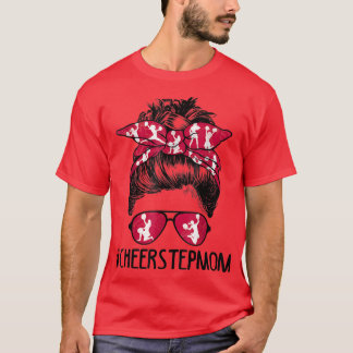 Camiseta Cheer Stepmom Cheerleader Stepmom Life Messy Bun M