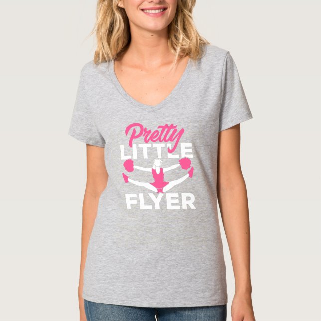 Camiseta Cheerader Cheer Chica Bonito Little Flyer Cute (Anverso)