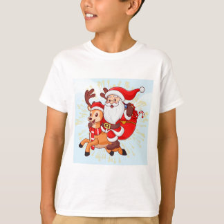 Camiseta Cheerful Santa Claus T-Shirt – Perfect Christmas G