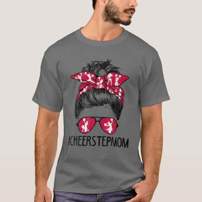 Camiseta Cheerhead Stepmom Life Messy Bun M (Anverso)