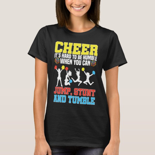 Camiseta Cheerleader Cheerleading  Cheer It´s hard to be Hu (Anverso)