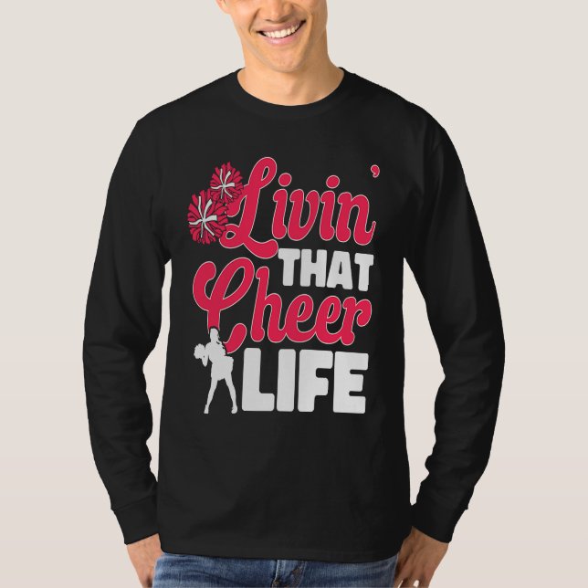 Camiseta Cheerleader Cheerleading  livin´that cheer life (Anverso)