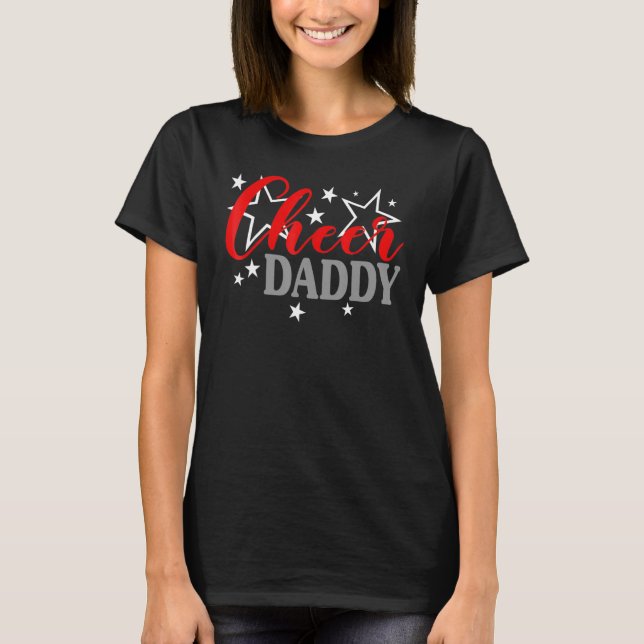 Camiseta Cheerleader Proud Cheer Daddy Pride Sports Support (Anverso)