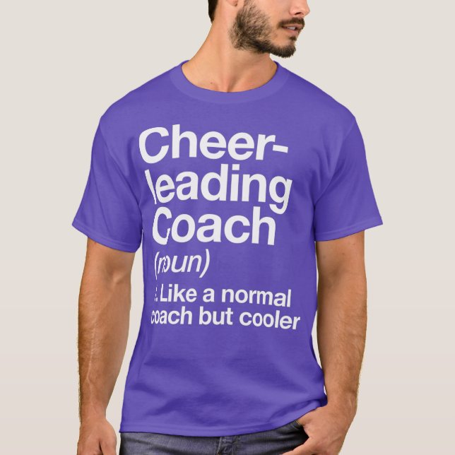 Camiseta Cheerleading Coach Definition Sports Funny (Anverso)