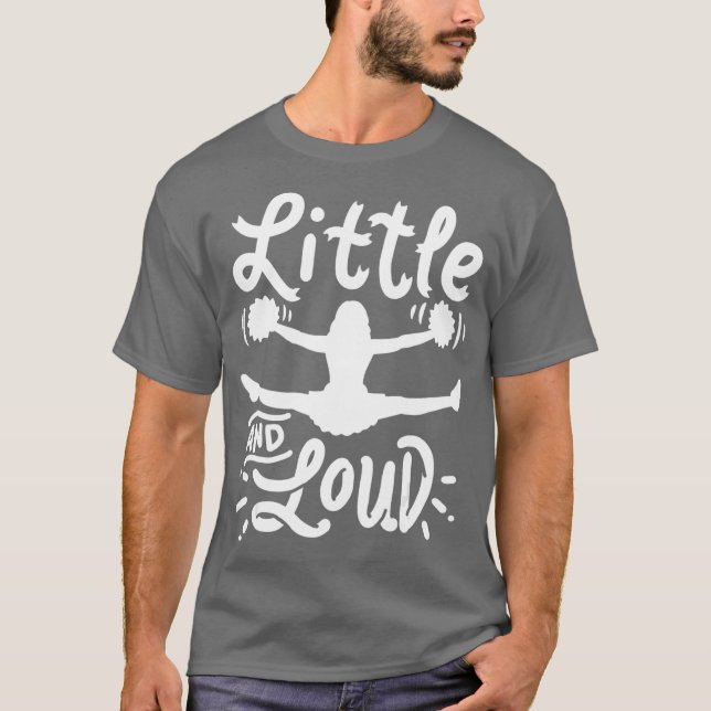 Camiseta Cheerleading Little And Loud Cheerleader Gift (Anverso)