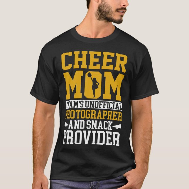 Camiseta Cheerleading Mom Unofficial Photographer Snack Pro (Anverso)
