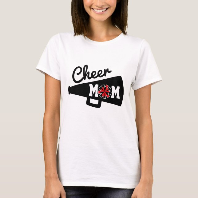 Camiseta Cheerled Black White Red (Anverso)