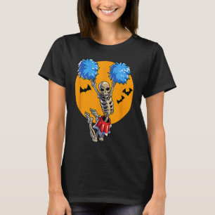 Camiseta Cheerled Skeleton Halloween Cheer Mom Chicas Wo