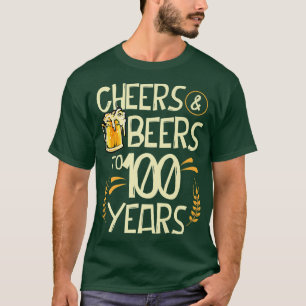 Camiseta Cheers And Beers To 100 Years Old 100th Birthday D