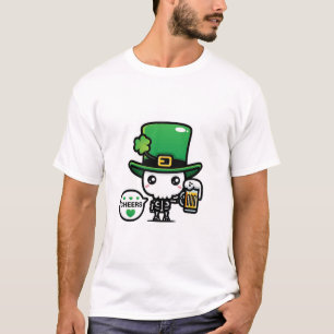 Camiseta Cheers Skeleton Leprechaun