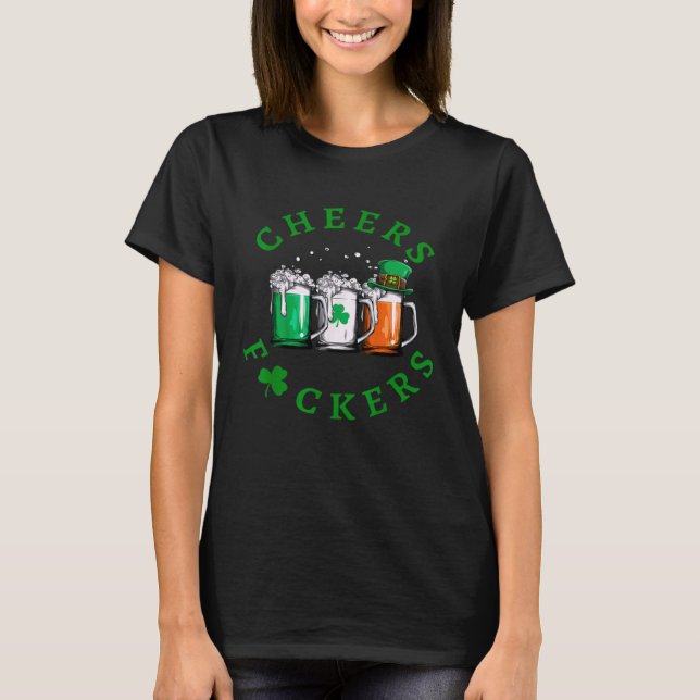Camiseta Cheers St. Patrick's Day Irish Drinking Green Sham (Anverso)