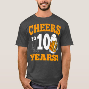 Camiseta Cheers To 100 Year Drinking Beer Funny Birthday Pa
