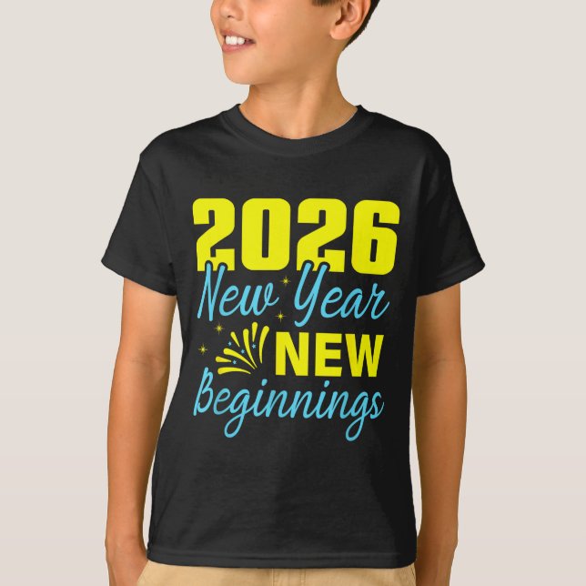 Camiseta Cheers To 2026 Happy New Year Party New Beginning  (Anverso)