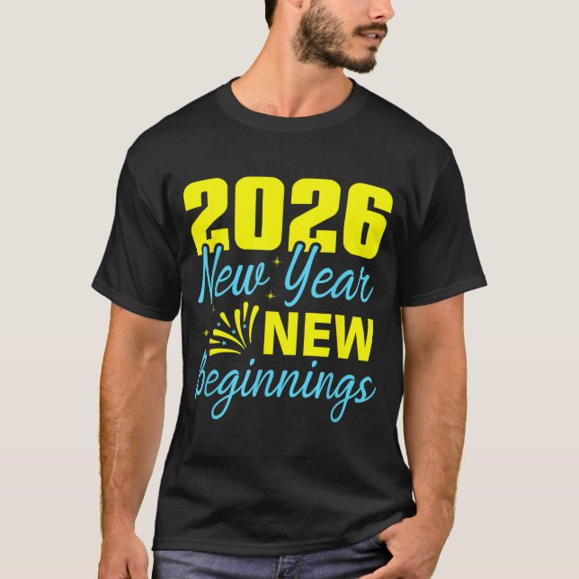 Camiseta Cheers To 2026 Happy New Year Party New Beginning  (Anverso)