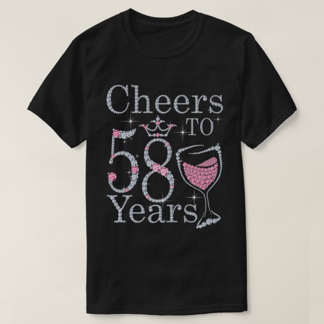 Camiseta Cheers to 58 Years 1964 58Th Birthday Tee Gift For (Diseño del anverso)