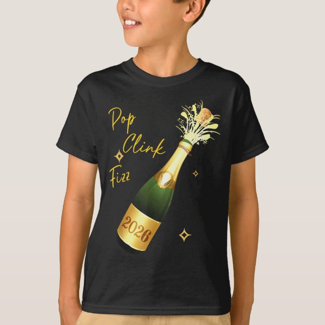 Camiseta Cheers To The New Year 2026 Champagne Drinking Par (Anverso)