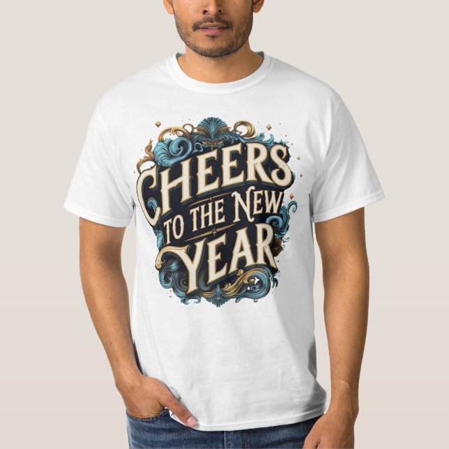 Camiseta Cheers to the New Year Champagne (Anverso)