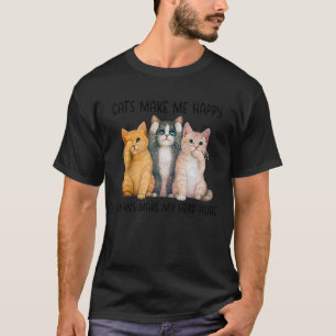 Camiseta Cheertee Cats make me happy Humans make my head h