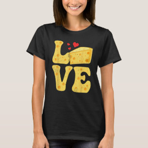 Camiseta Cheese Gouda Feta Cheddar LOVE