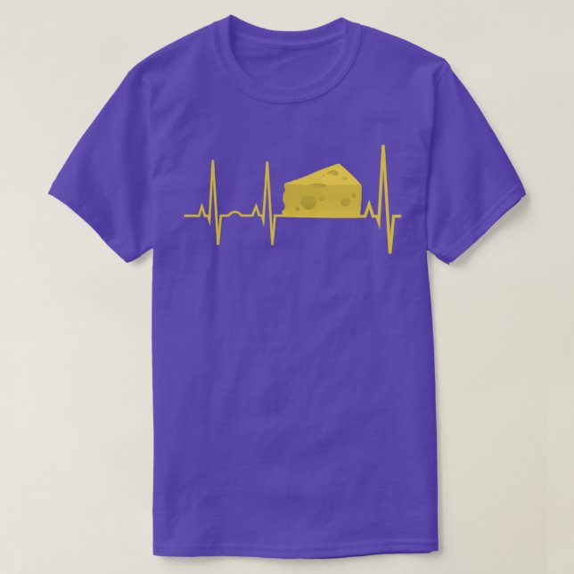 Camiseta Cheese Heartbeat Shirt Gracioso Chese Lover Regalo (Diseño del anverso)