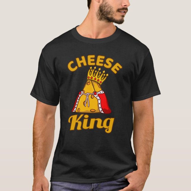 Camiseta Cheese King Cheese Food Lover Eater Graphic (Anverso)