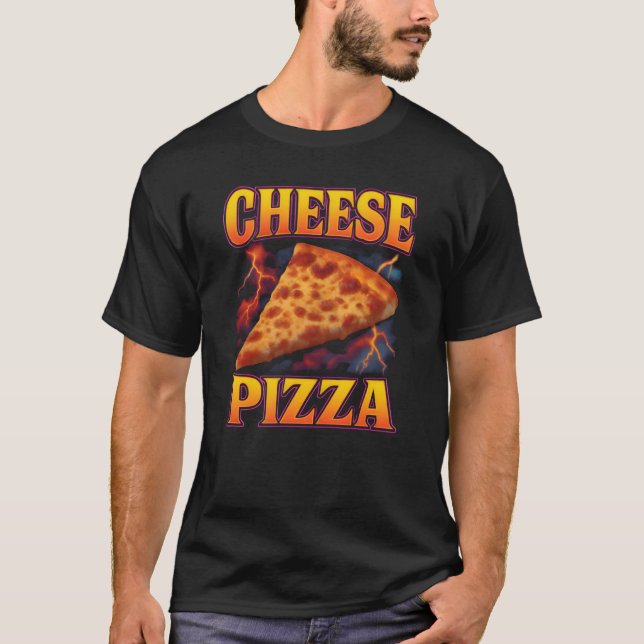 Camiseta Cheese Pizza Favorite Food Weird 90s Cheese Pizza  (Anverso)