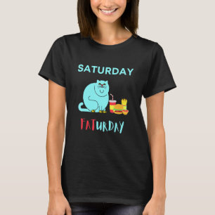 Camiseta Cheeseburger del gato del sábado