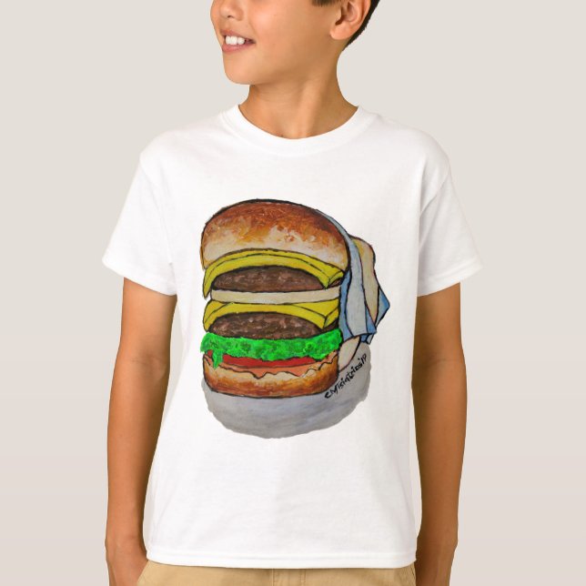 Camiseta Cheeseburger doble (Anverso)