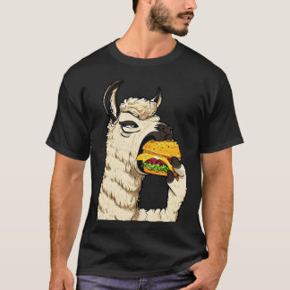 Camiseta Cheeseburger eating llama friends