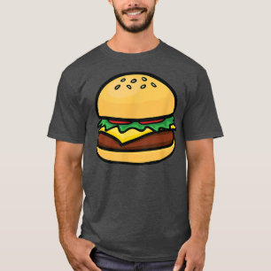 Camiseta Cheeseburger Emoticon Hamburger Cheese BBQ