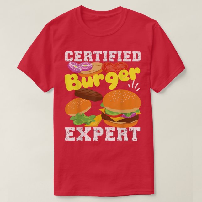 Camiseta Cheeseburger Epert certificado de hamburguesa (Diseño del anverso)