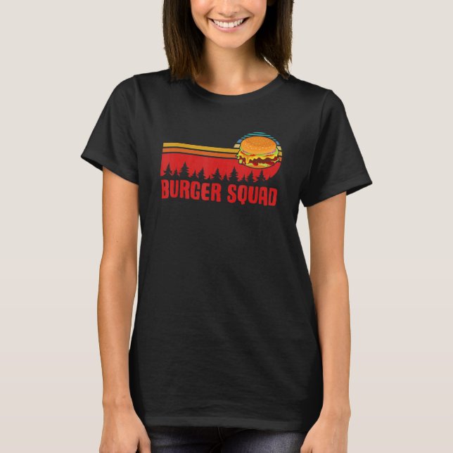 Camiseta Cheeseburger Foodie  Team Hamburger Burger Squad (Anverso)