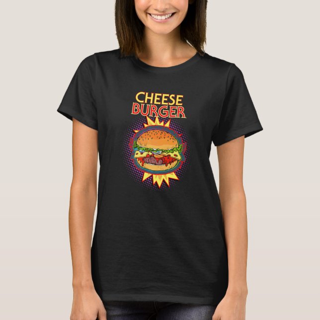 Camiseta Cheeseburger French Fry Hamburger Food Flash (Anverso)