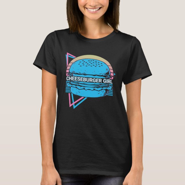 Camiseta Cheeseburger Girl  Burger Retro (Anverso)