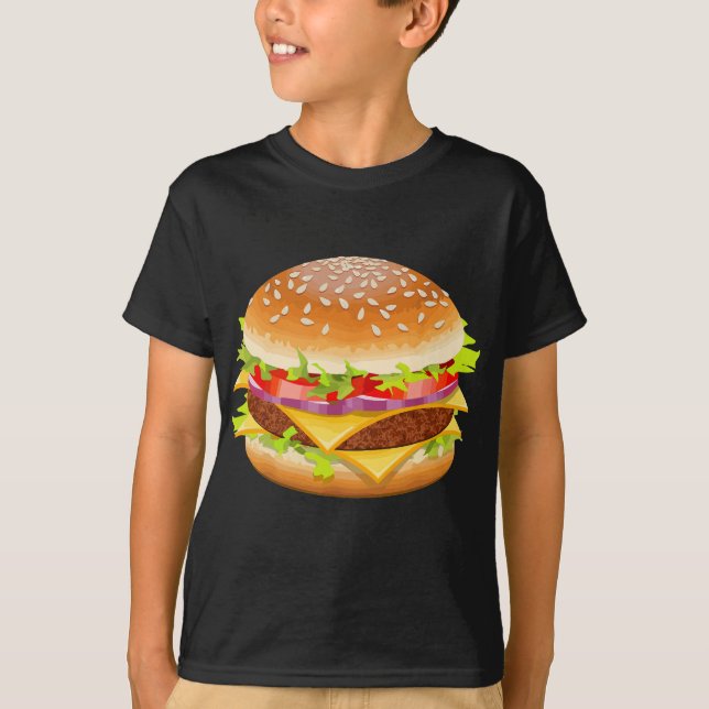 Camiseta Cheeseburger Hamburger Burger Funny Food Halloween (Anverso)