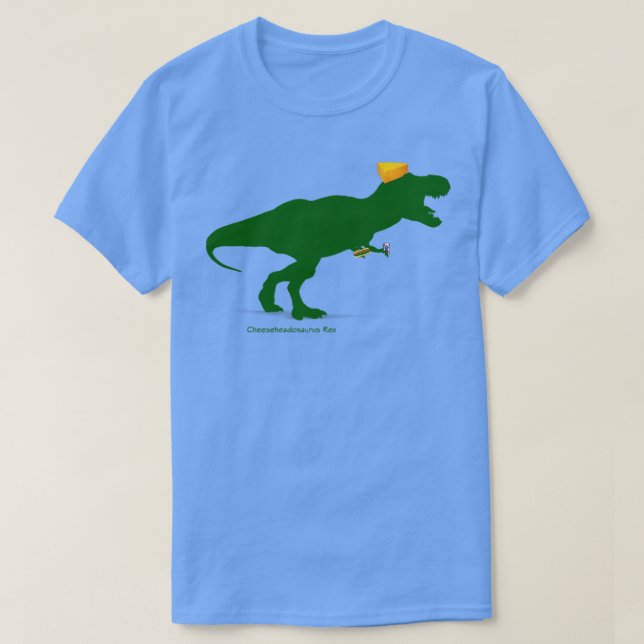 Camiseta Cheesehead CheeseHeadasaurus Packers Dinosaur (Diseño del anverso)