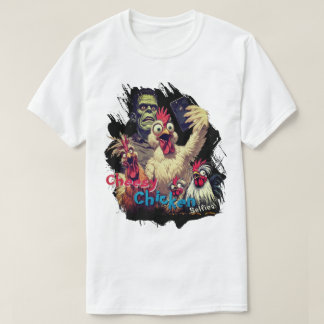 Camiseta Cheesy Chickens Meet Frankenstein Tee